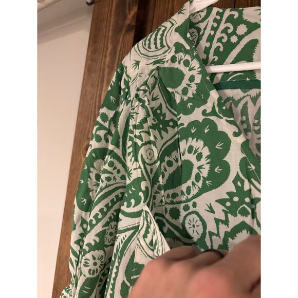 Anthropologie Maeve Paisley Print Button Down Blouse Large - Picture 3 of 6